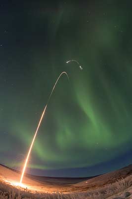 ASSP launch from Poker Flat. Photo by Jamie Adkins/NASA.